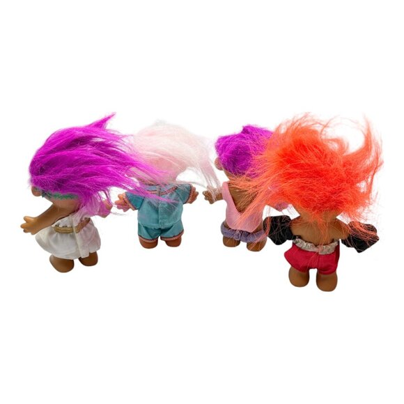 Russ Troll Doll Lot 4  Greek China Excercise Boxer 5 inch Vintage 1990s - Picture 2 of 12